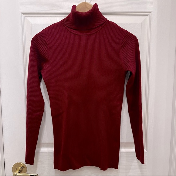 💠3/$10 JOSEPH A. Turtleneck Ribbed Long Sleeves Knit Top - Picture 1 of 5